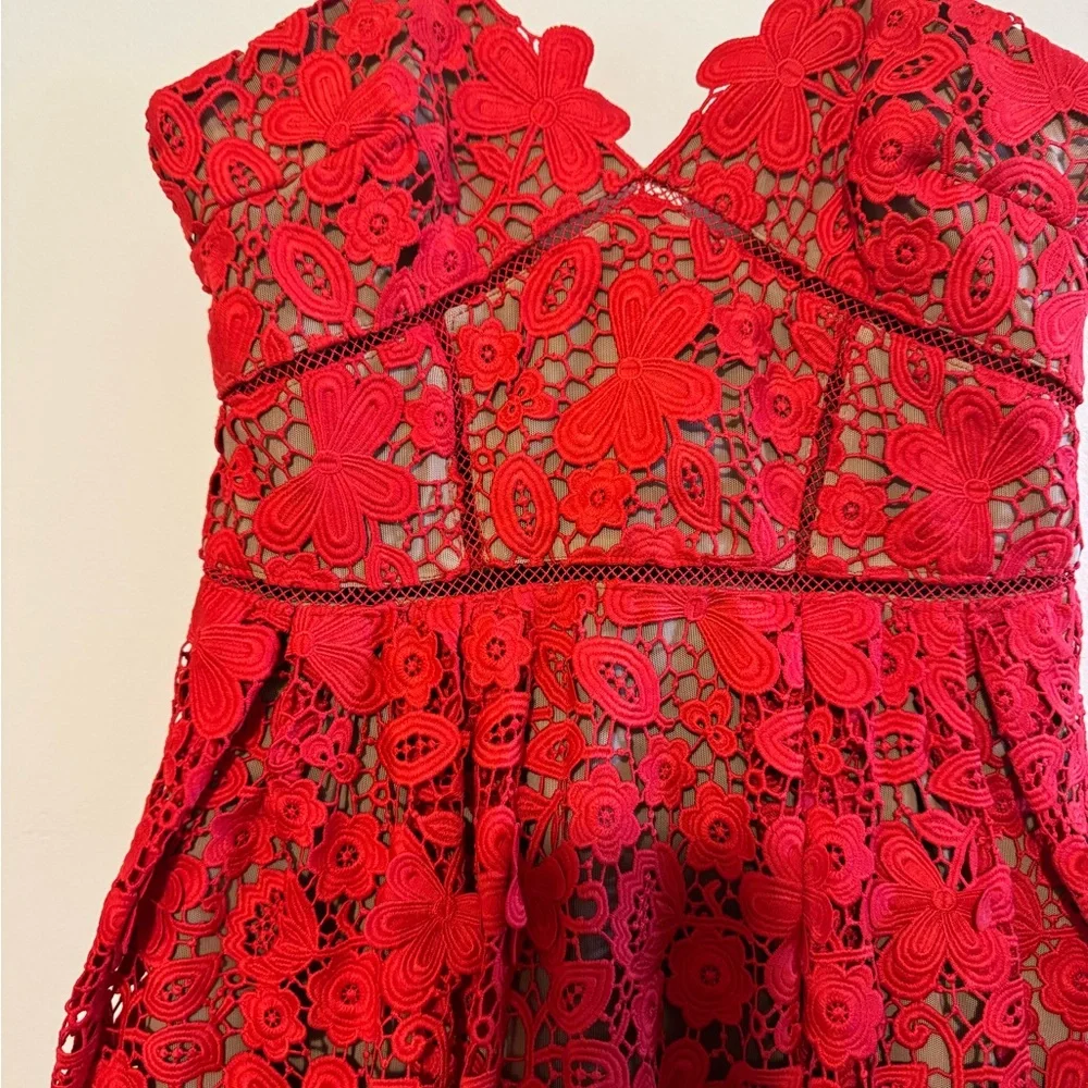 Self-Portrait Lace Pattern Midi Dress [BRAND NEW] — Size 8 - Picture 5 of 11